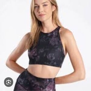 Lole Women's Burst Up Sports Bra, Medium Impact, High Neckline Size Small